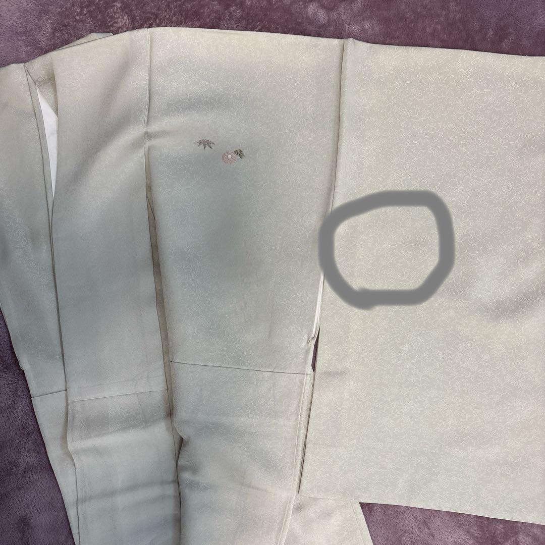 淡いグリーン 花柄刺繍 訪問着　美品　上品