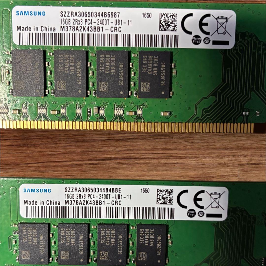 【MemTest+OCCT完走】 Samsung 16GB×2 32GB