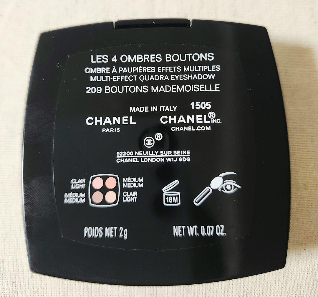 CHANEL 新作特別限定品 レキャトルオンブルブトン 209 マドモアゼル