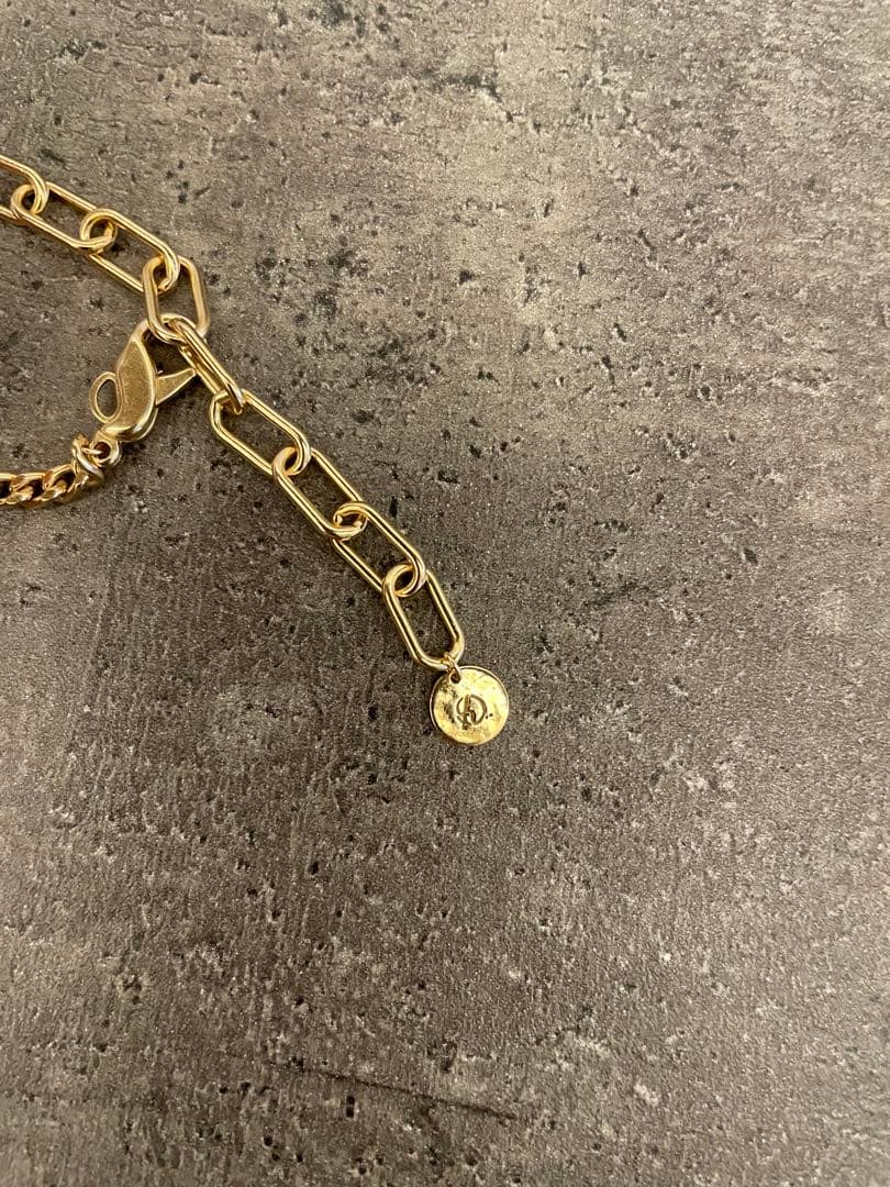 h.. 【link】アシンメトリーチェーンチョー カーネックレス gold