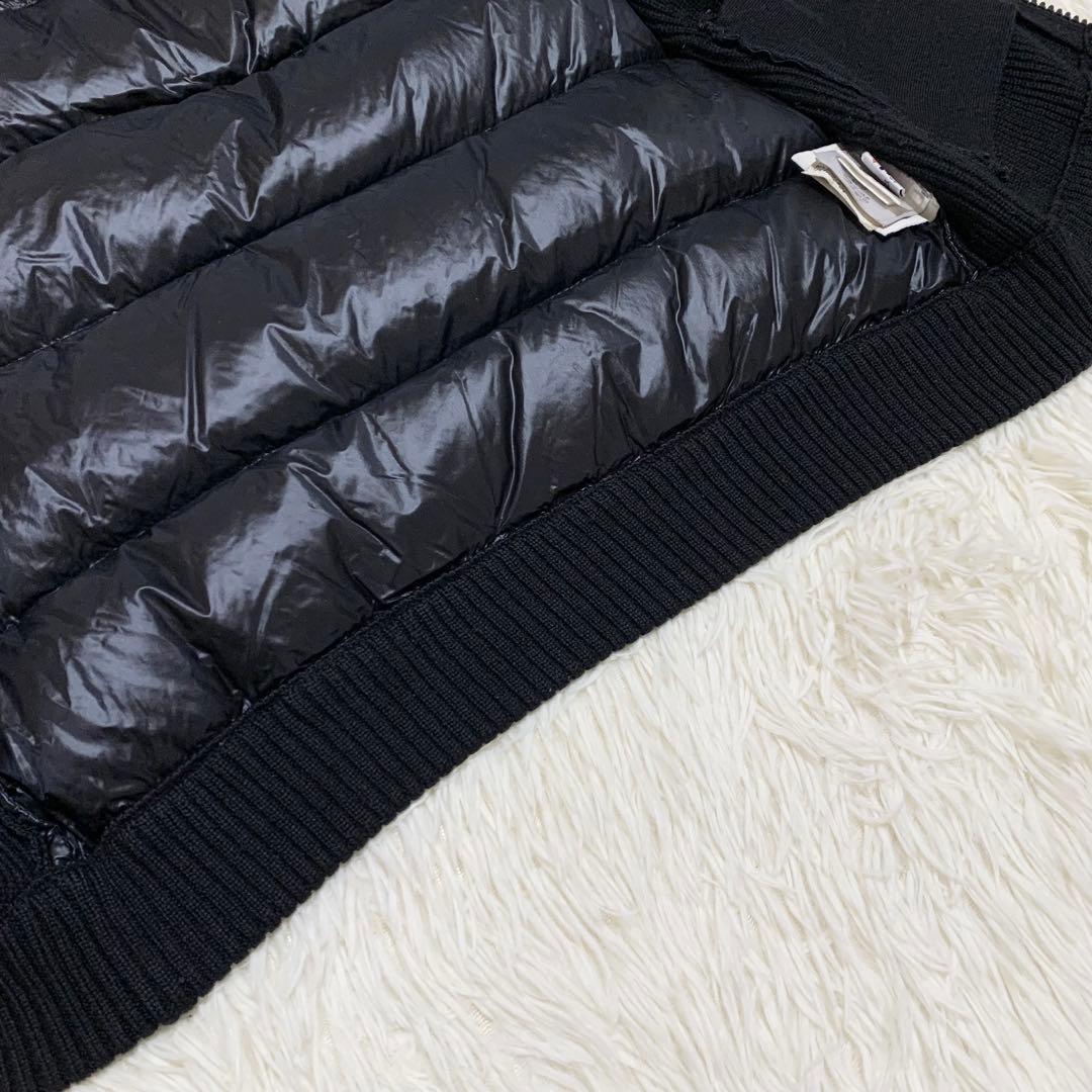 【美品】モンクレール ダウンベスト ハイブリッド フード付き ブラック M