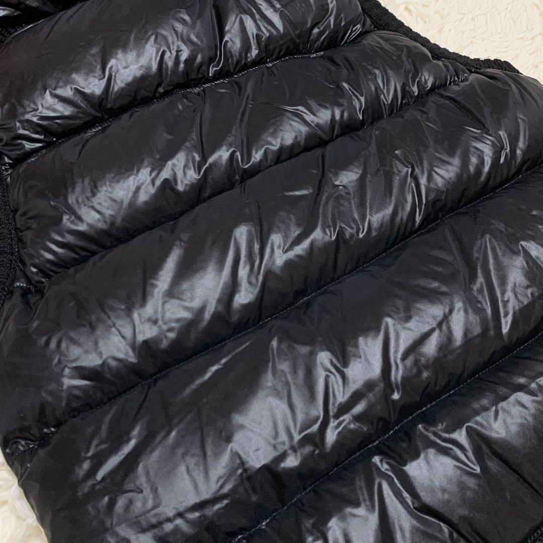 【美品】モンクレール ダウンベスト ハイブリッド フード付き ブラック M
