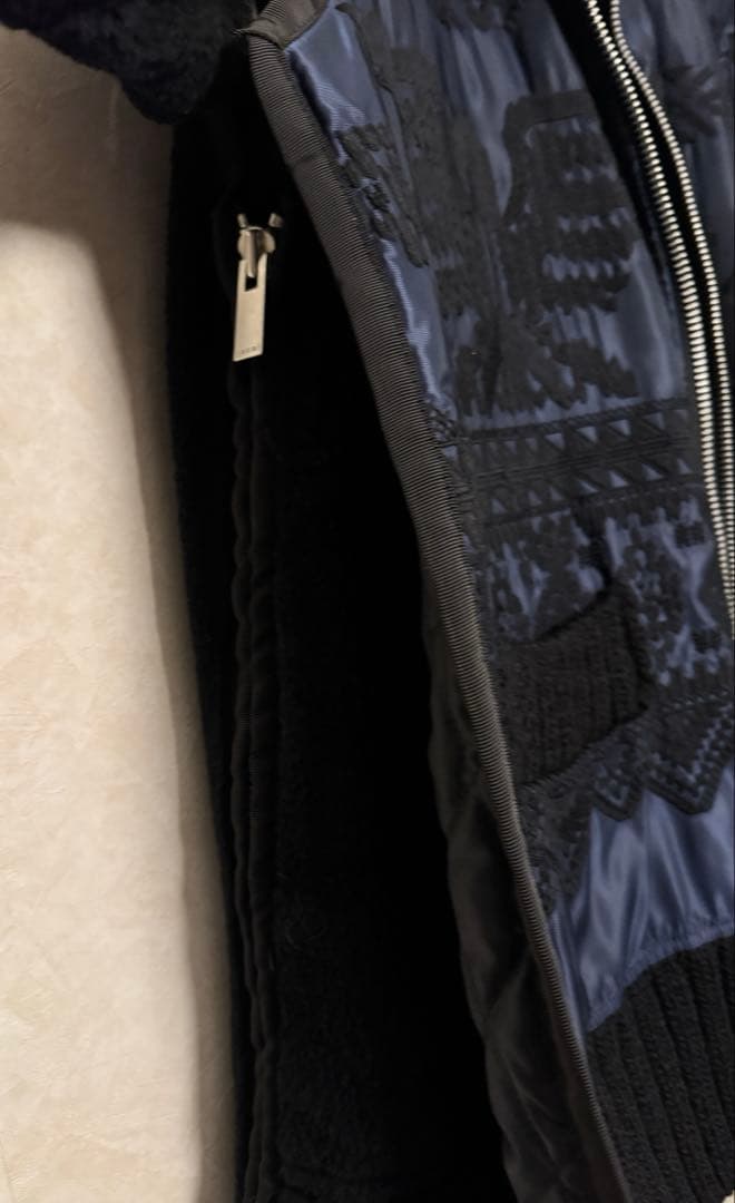 Sacai サカイ　✰美品✰ コレクション✰刺繍　ボア　コート　MA-1 ニット