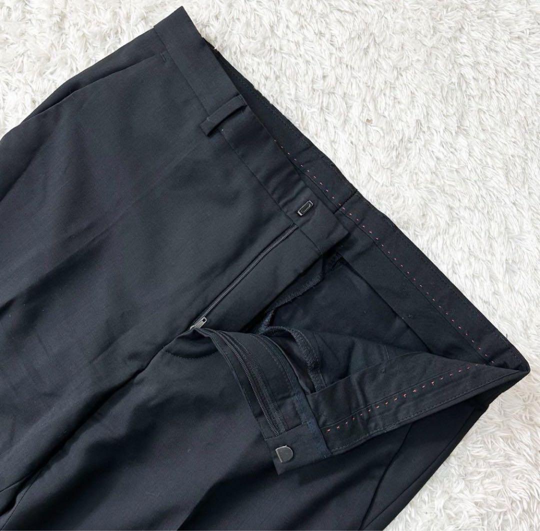 現行 美品 HUGOBOSS ヒューゴボス スーツ セットアップ 赤タグ 黒