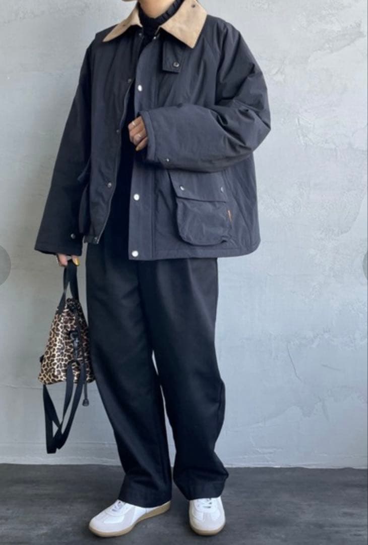 さとぬ ユニバーサルオーバーオール　別注襟コーデュロイ パディングショート