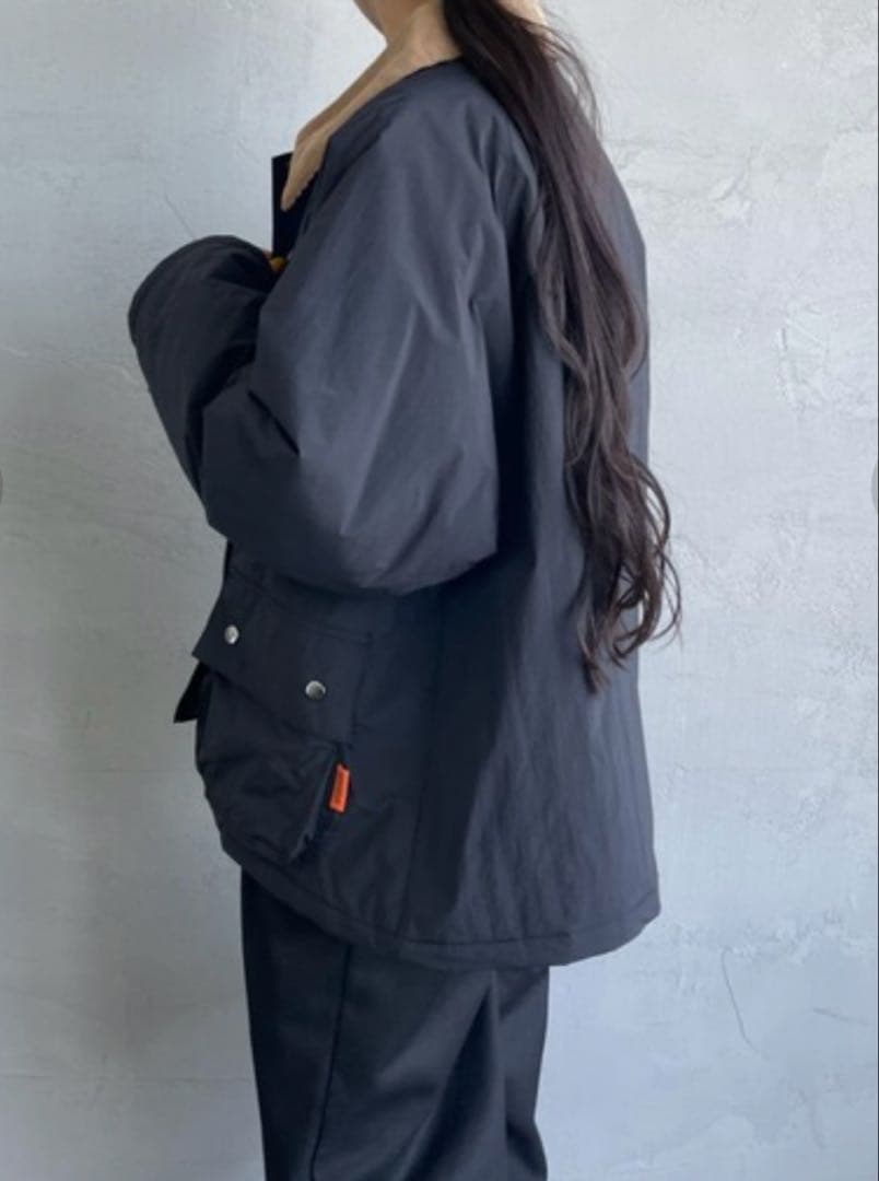 さとぬ ユニバーサルオーバーオール　別注襟コーデュロイ パディングショート