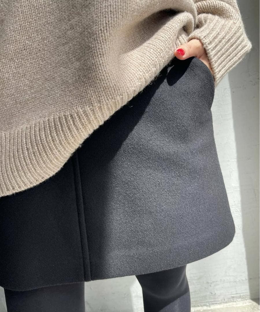 Spick&Span / スピックアンドスパン メルトンAラインミニスカート