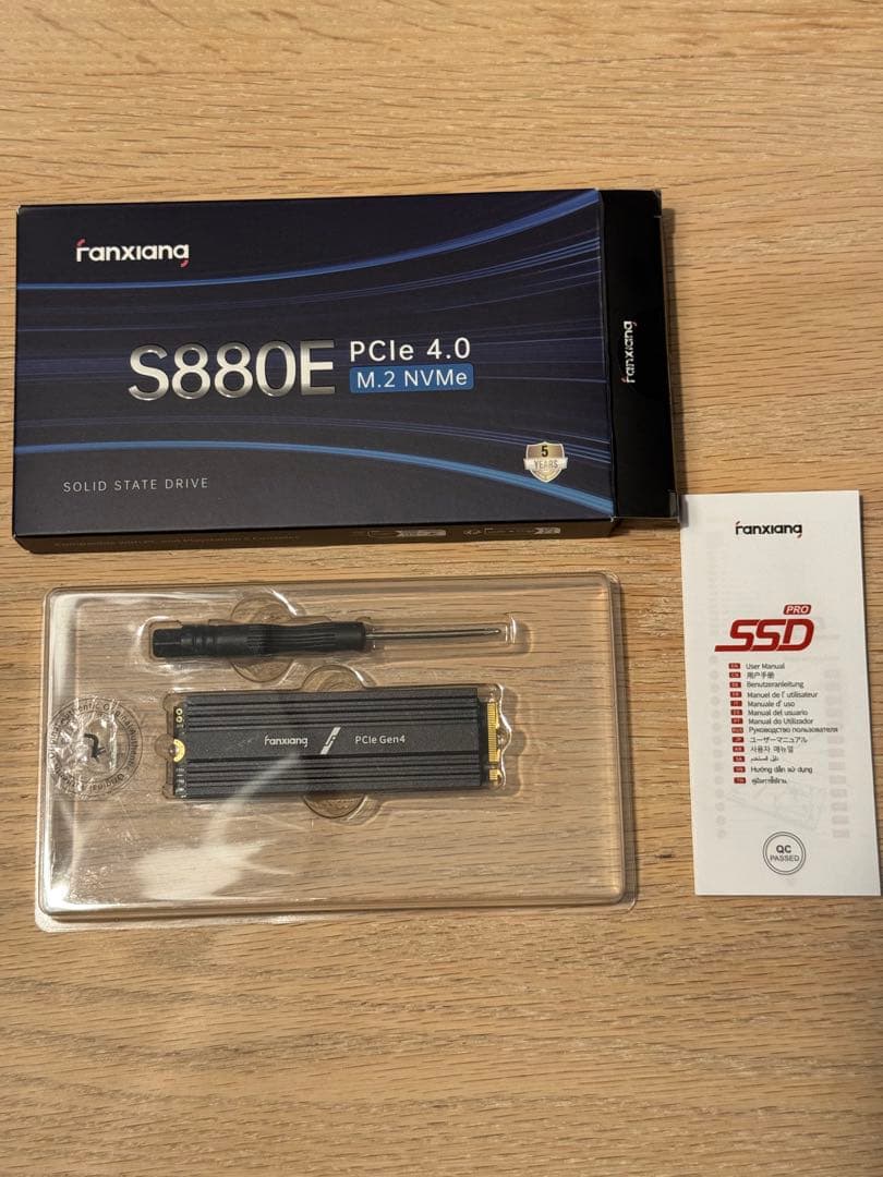 内蔵型SSD Fanxiang S880E PCIe 4.0 M.2 NVMe SSD 4TB