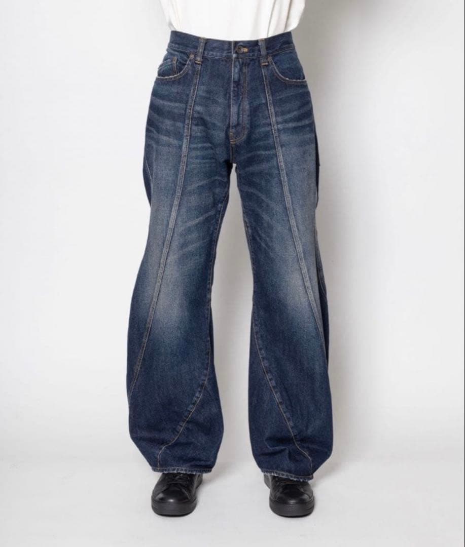 パンツ KHOKI 3D cutting denim pants size 1