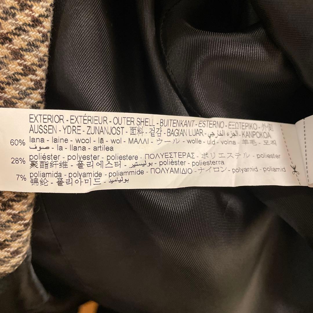 新品タグ付きZARA ウール ブレンド ブレザー エルボーパッチ 千鳥格子