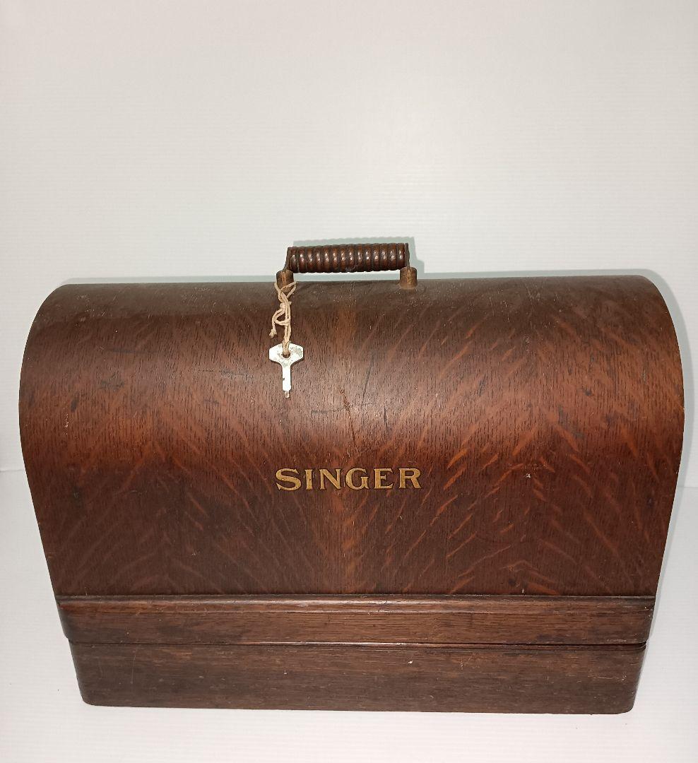 m*k様 アンティーク　SINGER 　手回しミシン　 　木製ケース付き