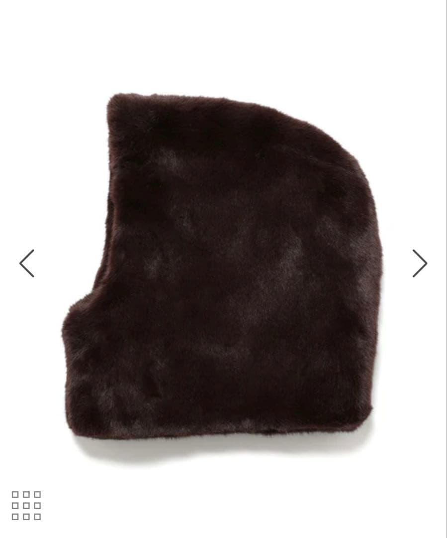 AMOMENTO アモーメント エコファー バラクラバ ブラウン アダムエロペ