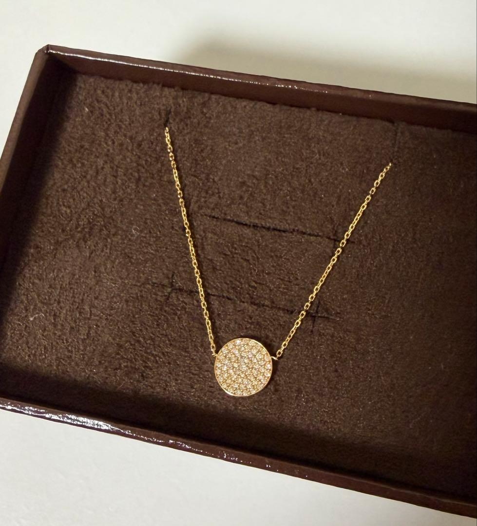 agete k18ネックレス 0.11ct YG マイクロセッティング