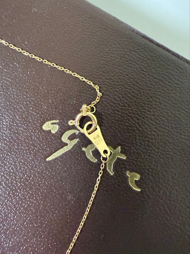 agete k18ネックレス 0.11ct YG マイクロセッティング