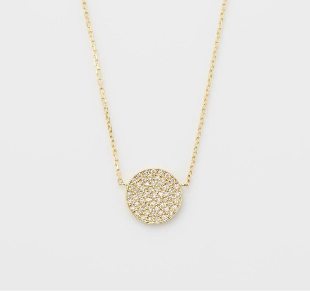 agete k18ネックレス 0.11ct YG マイクロセッティング