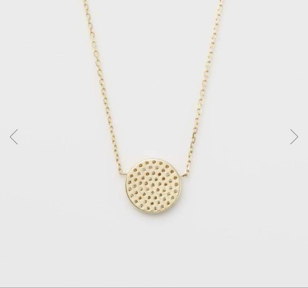 agete k18ネックレス 0.11ct YG マイクロセッティング