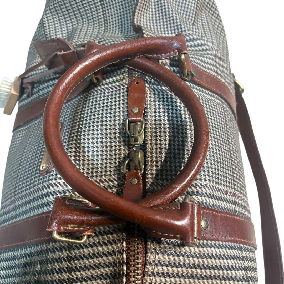 【希少】ポロラルフローレン　千鳥格子　ボストンバッグ　2way　大容量　ボストン