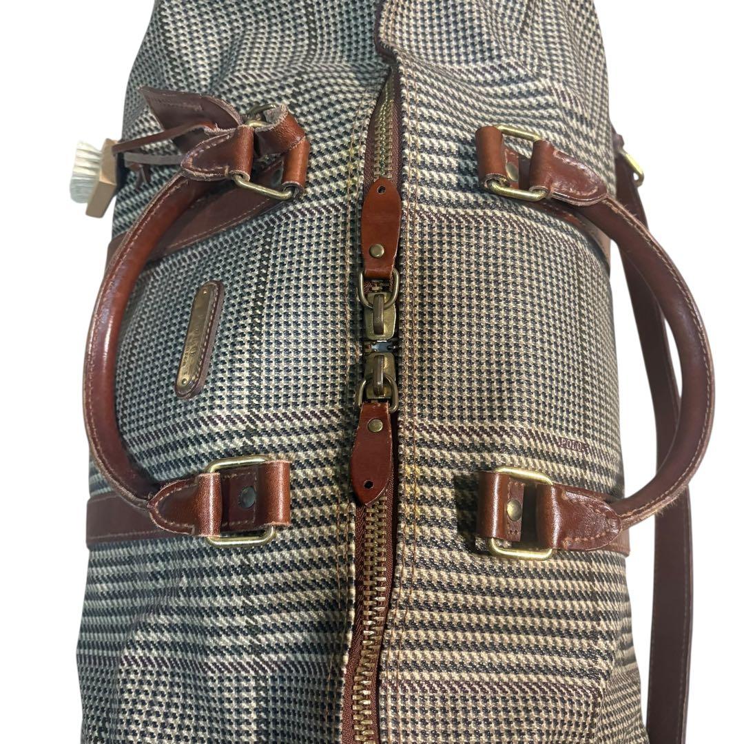 【希少】ポロラルフローレン　千鳥格子　ボストンバッグ　2way　大容量　ボストン