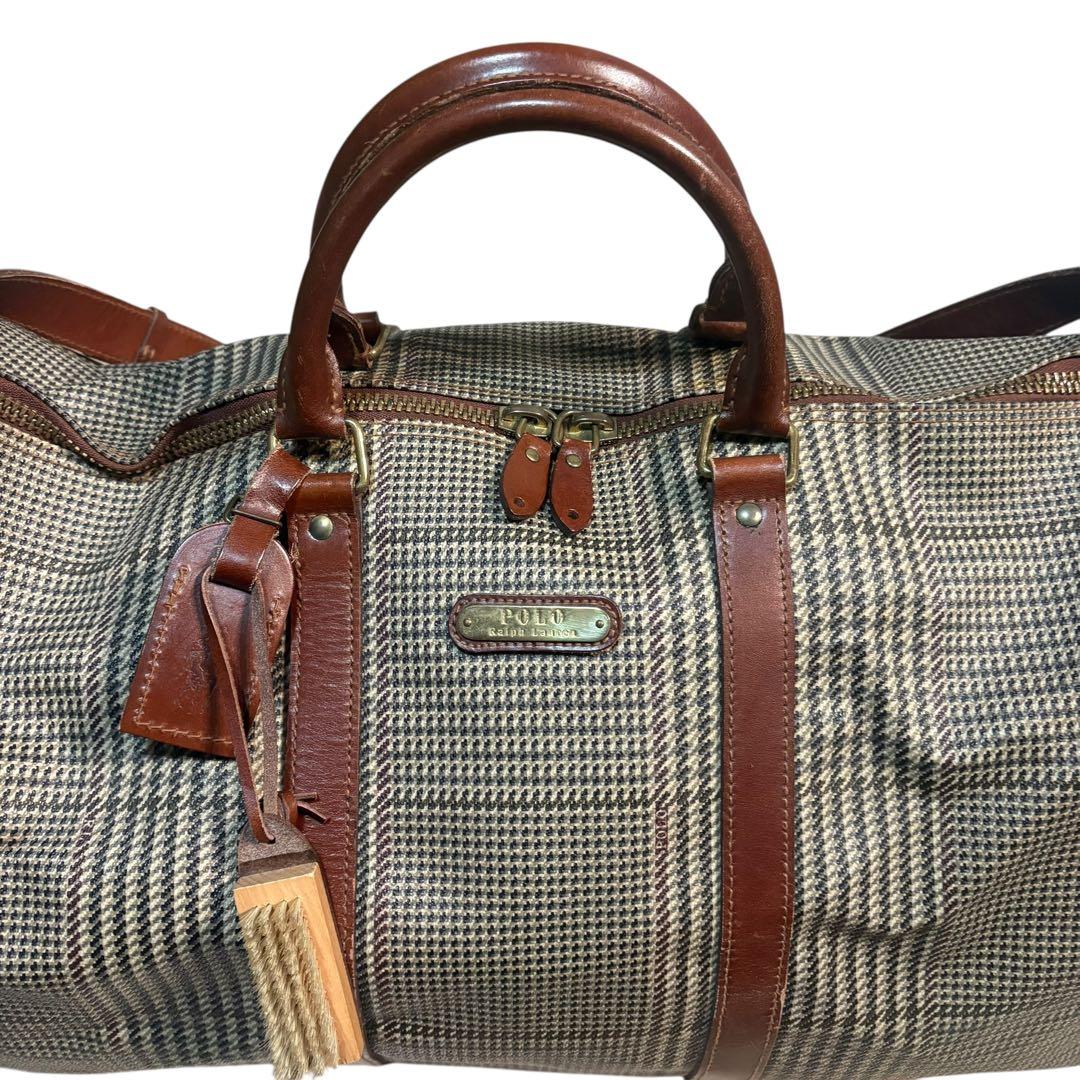 【希少】ポロラルフローレン　千鳥格子　ボストンバッグ　2way　大容量　ボストン