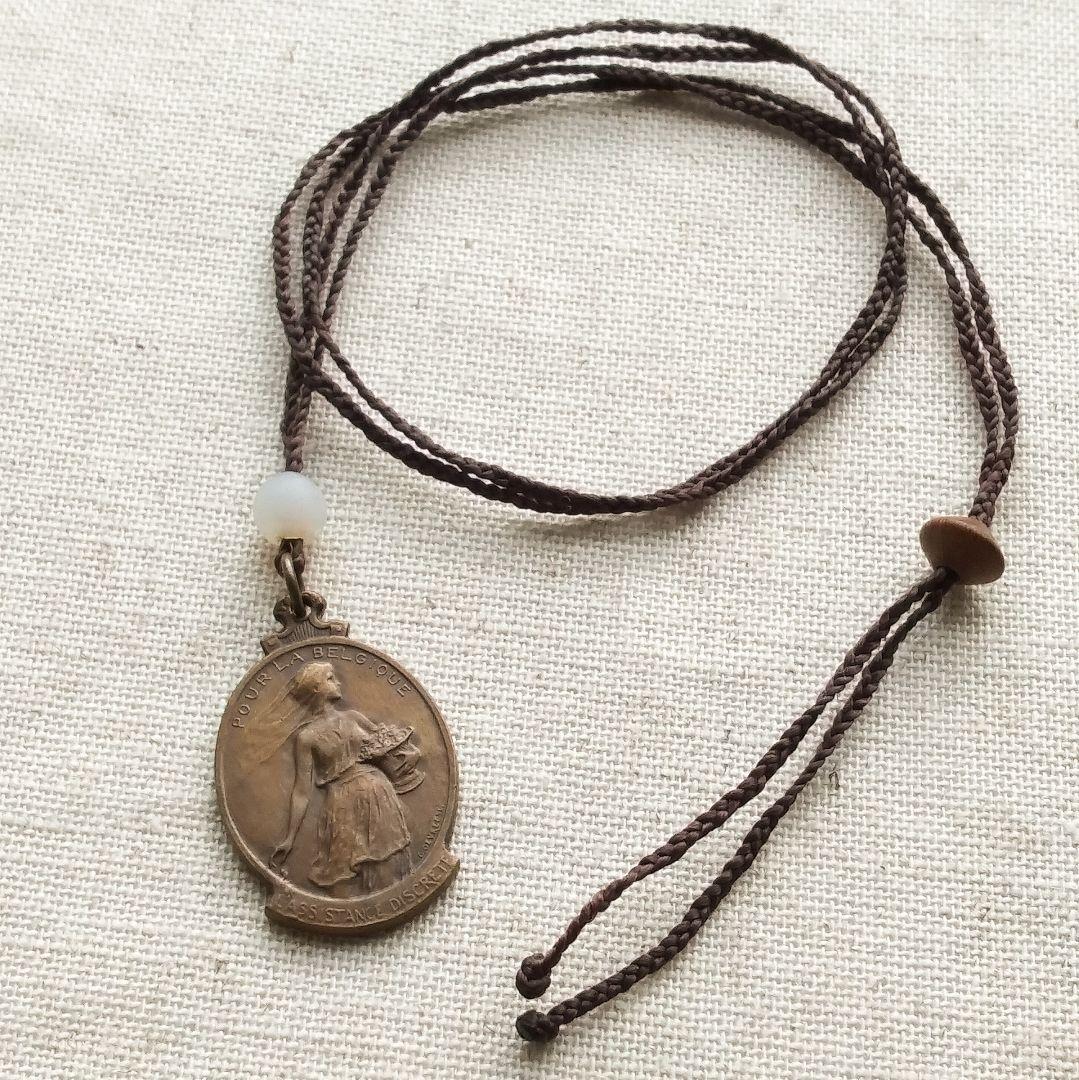 アンティーク メダイ チャリティー 少女