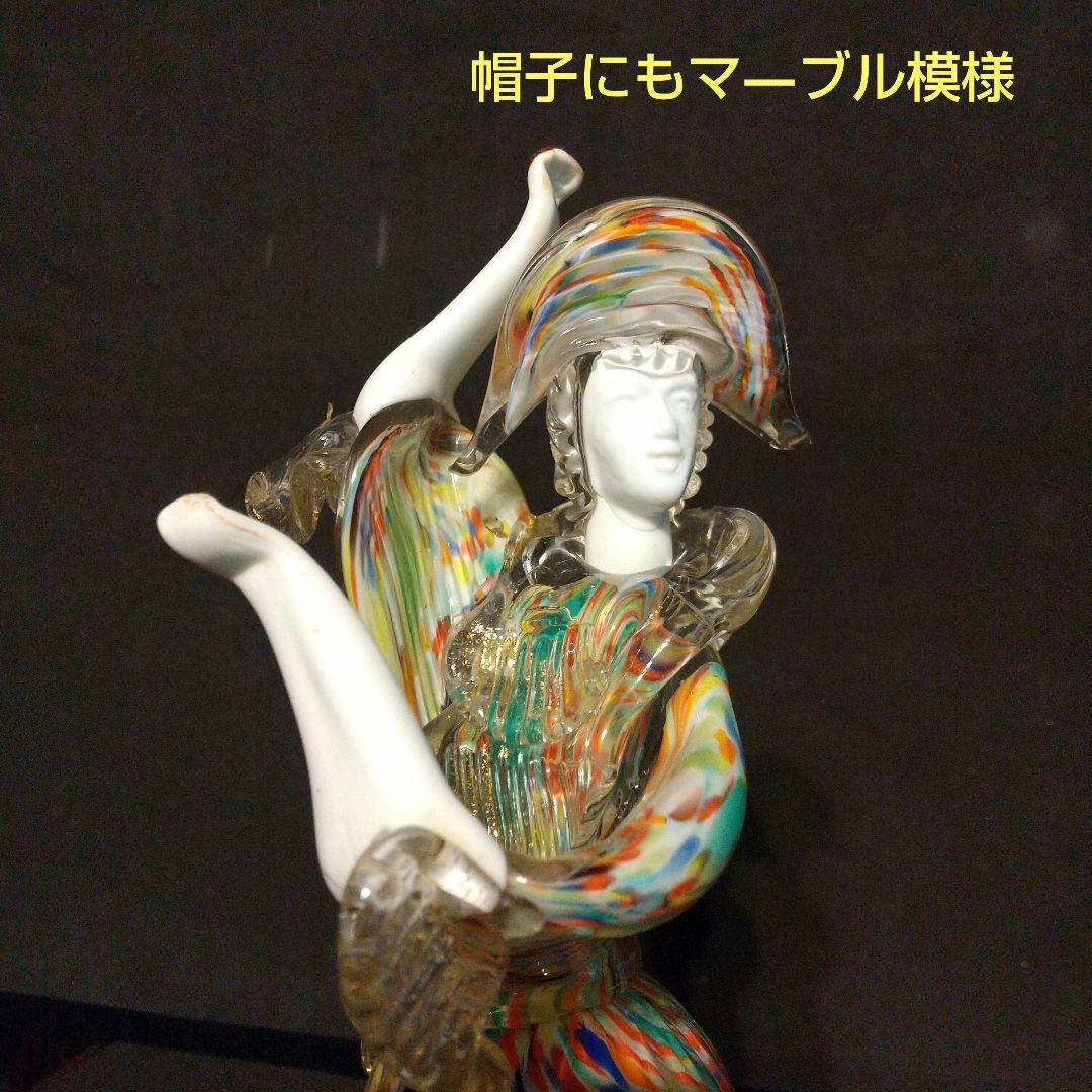 ベネチアガラス工芸品 フィギュリン 貴重フラメンコ ペア 粉ガラスで流れるライン
