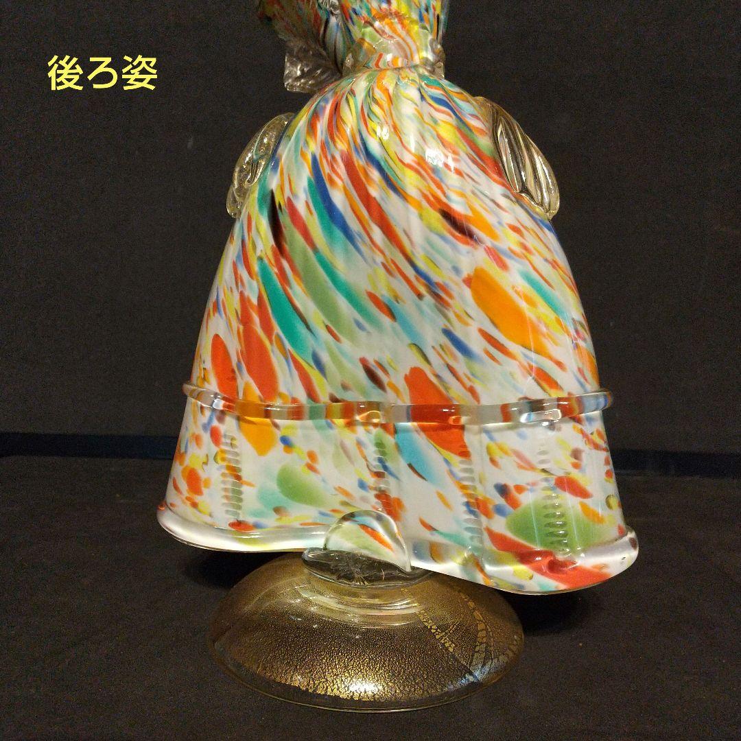 ベネチアガラス工芸品 フィギュリン 貴重フラメンコ ペア 粉ガラスで流れるライン