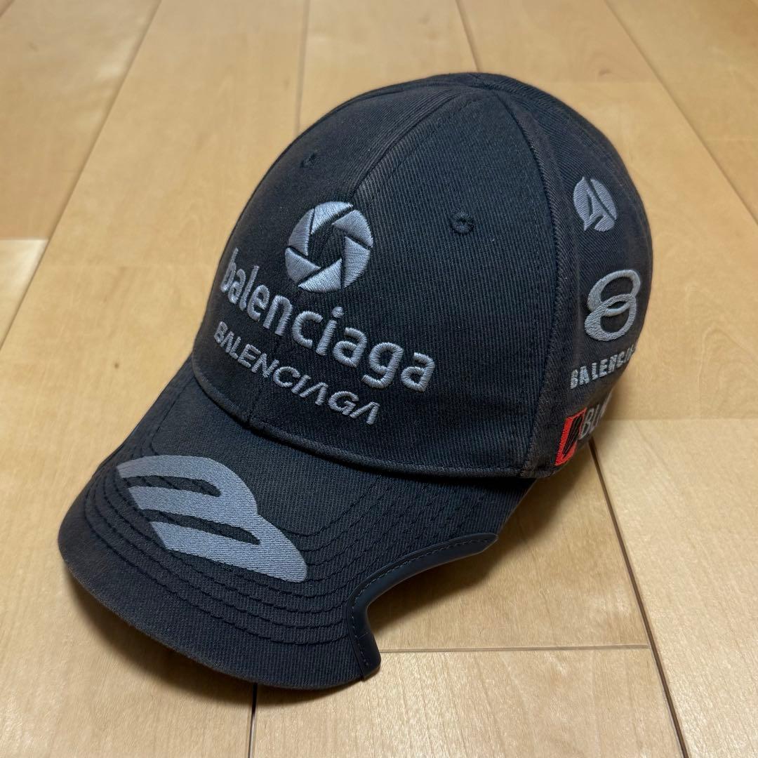 【希少】BALENCIAGA キャップ L 企業ロゴ風 刺繍