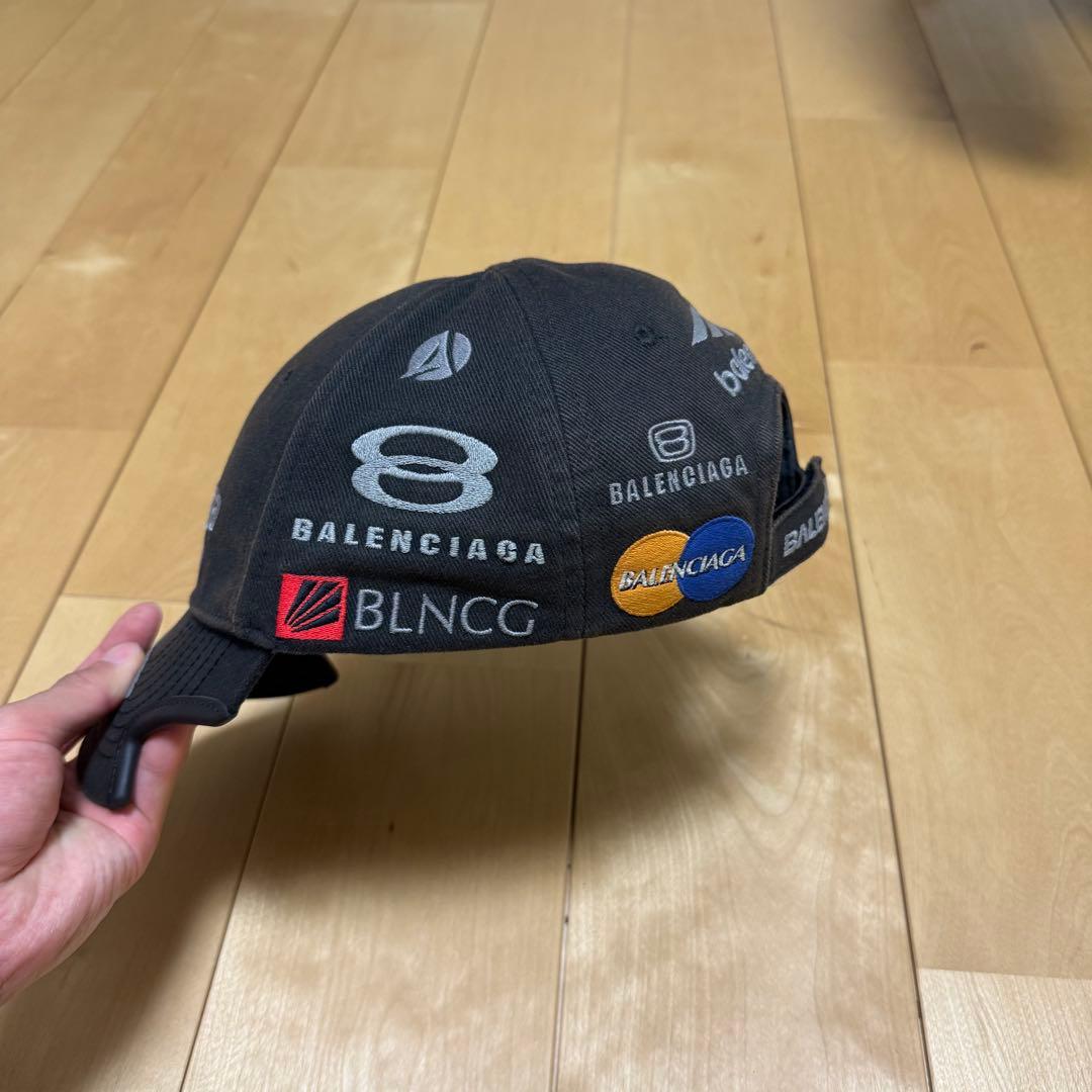 【希少】BALENCIAGA キャップ L 企業ロゴ風 刺繍