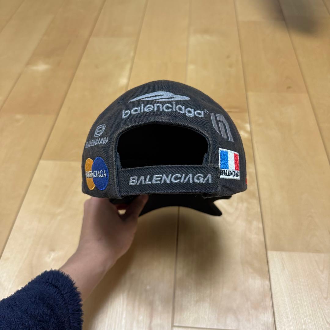 【希少】BALENCIAGA キャップ L 企業ロゴ風 刺繍