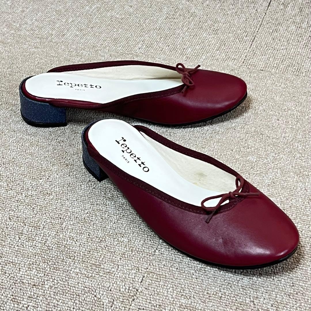 美品・希少✨レペット repetto バーガンディ ミュール EU37