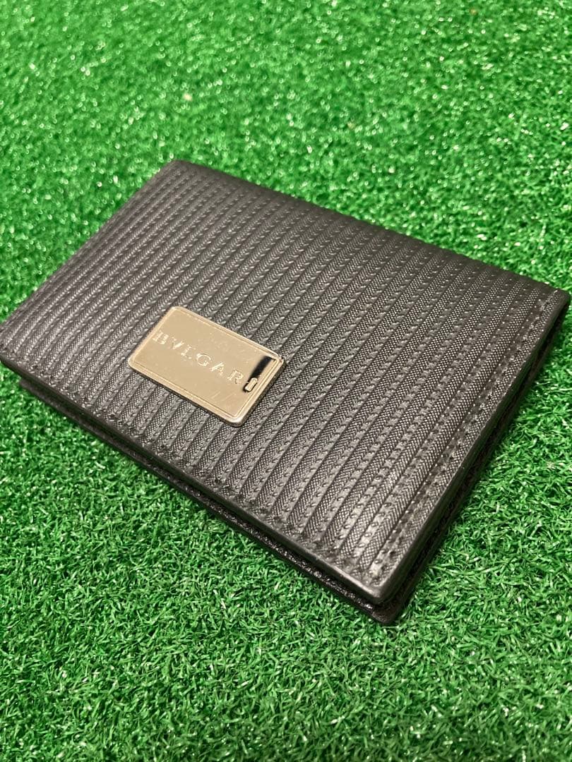 【美品】ブルガリ ミレリゲ エンブレムプレート カードケース 名刺入れ