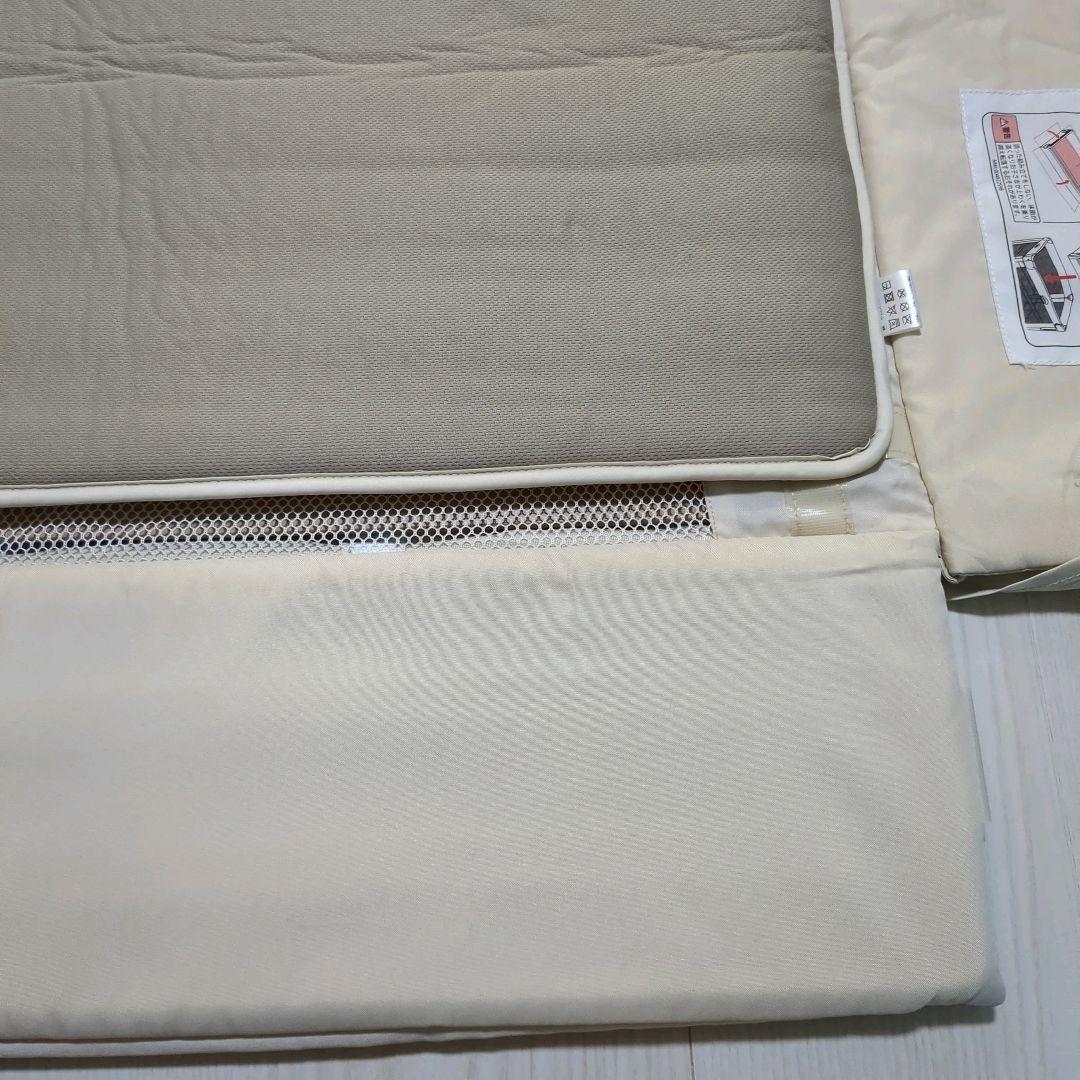 【美品】アップリカ ココネルエアープラスAB ベビーベッド　ホワイトベージュ