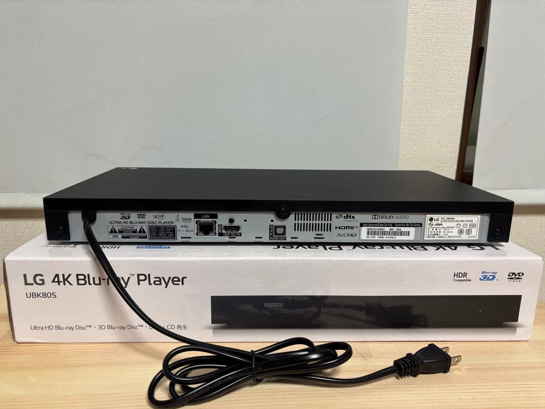 プレーヤー LG 4K Blu-ray Player UBK80S