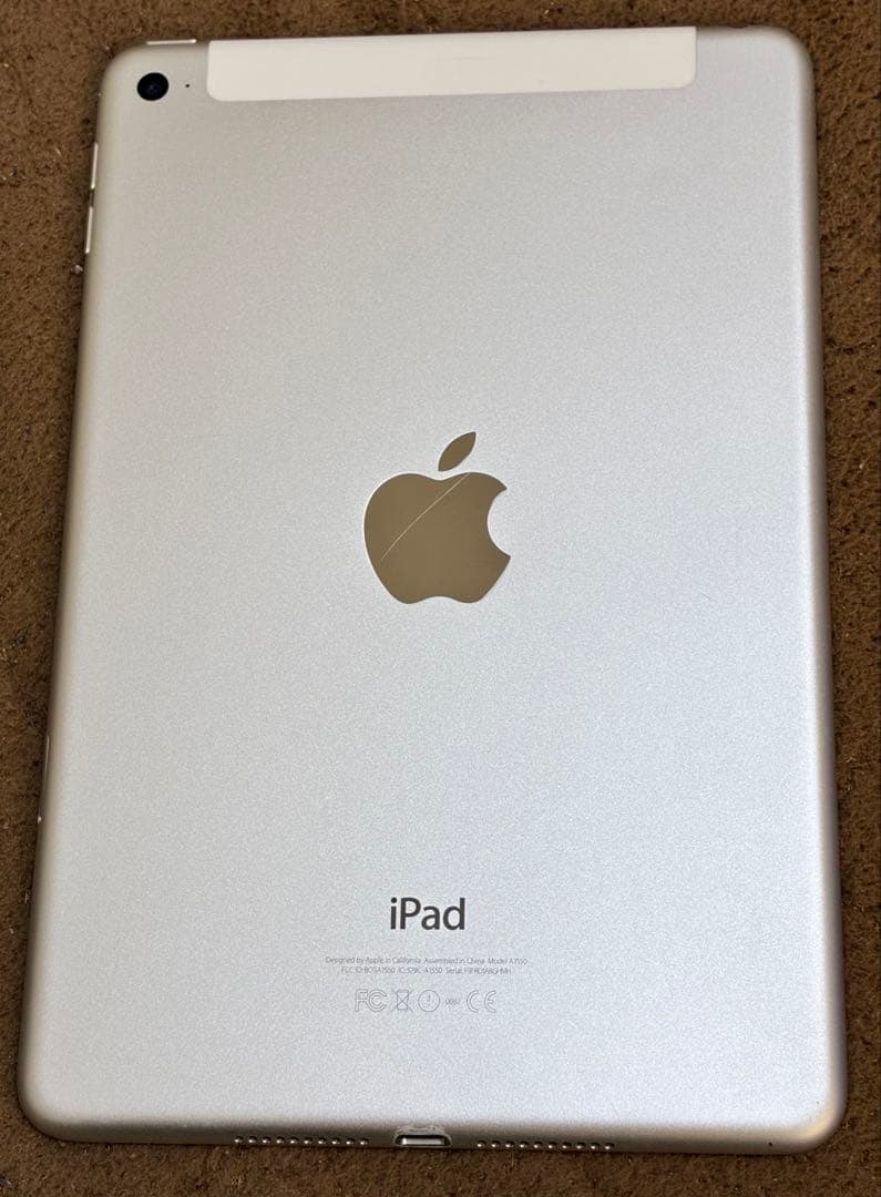 【美品】iPadmini4 16GB セルラー　ロック解除済　工場出荷時状態