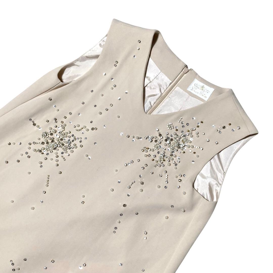 グレースコンチネンタル 定価5.7万 ビジューAラインワンピース オケージョン