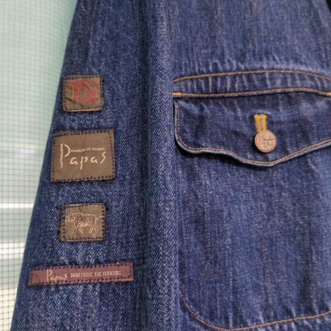 専用・Papas ダークブルー デニムジャケット