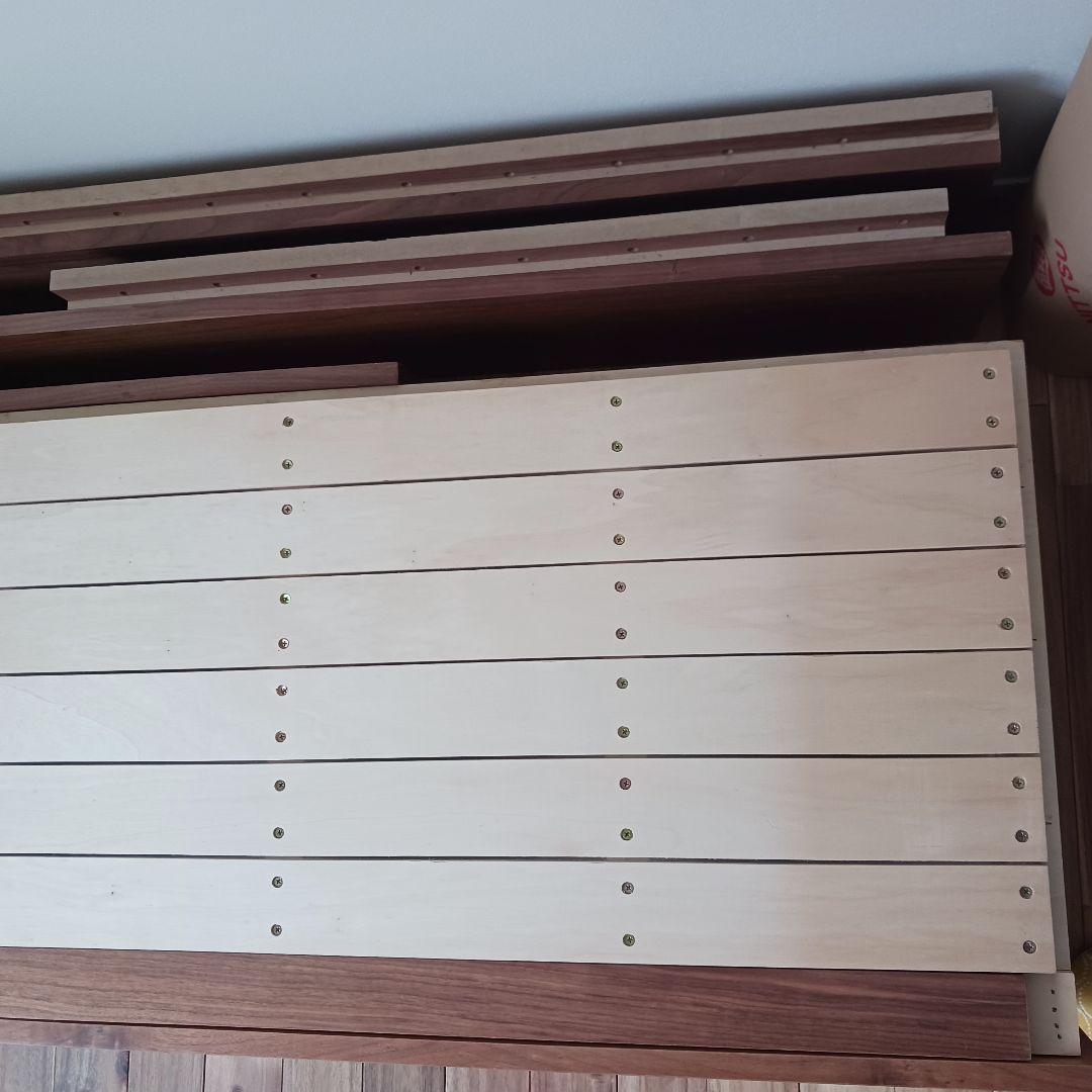 無印良品　収納ベッド　ダブル　ウォルナット　ダブルベッド