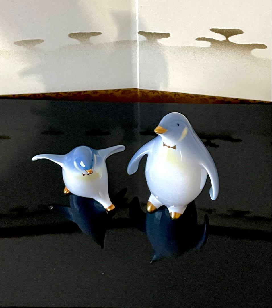 大倉陶園　ペンギン ペア　置物 希少 レア