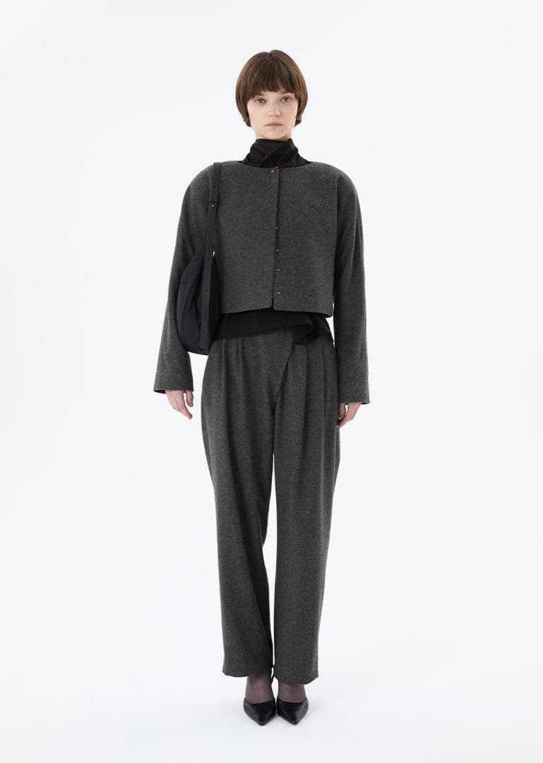 パンツ amomento Wool Wrap Pants, Black