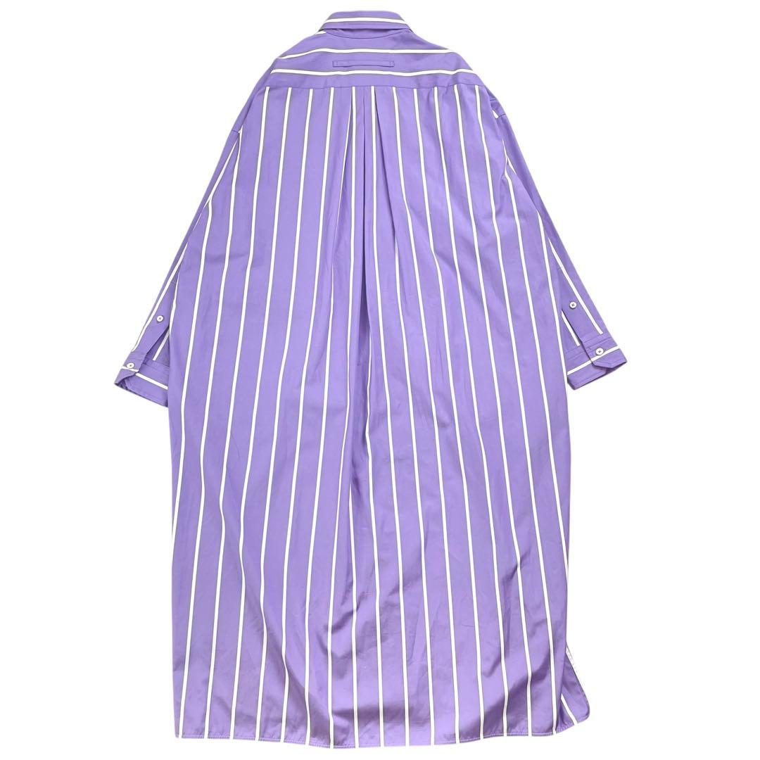 未使用タグ付 TICCA ストライプシャツワンピース SOMELOS パープル