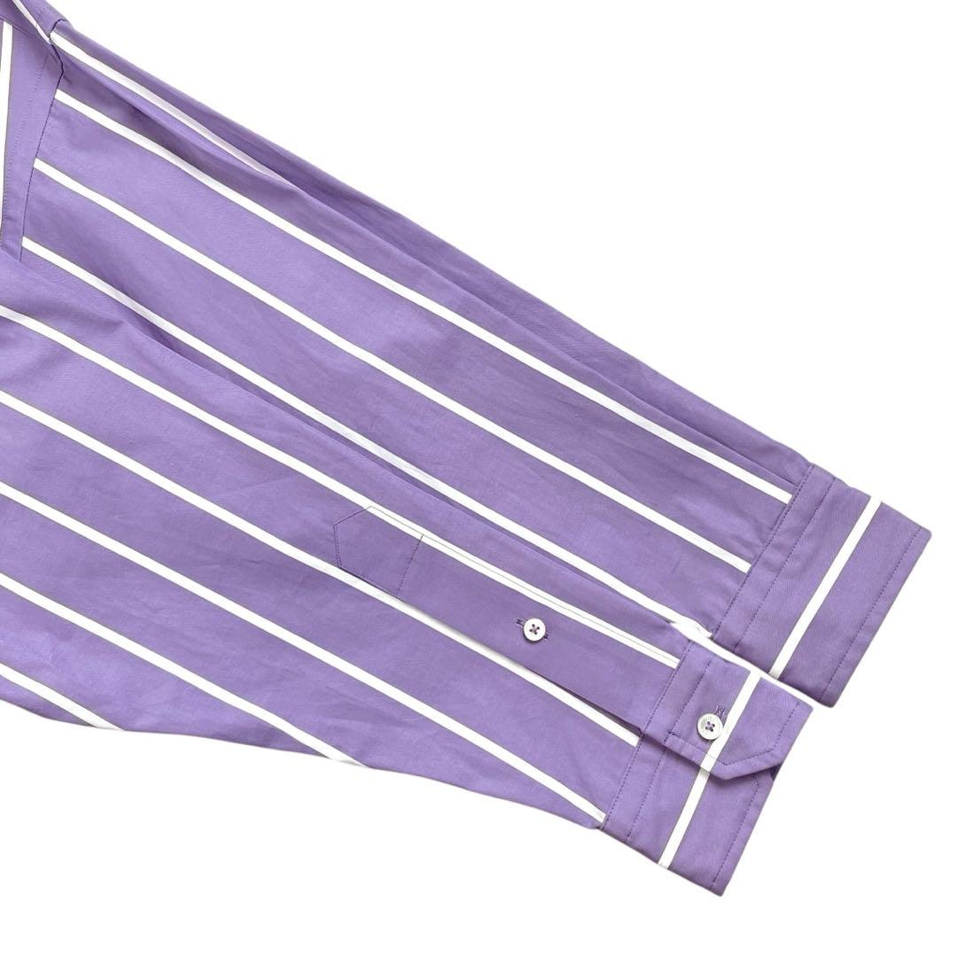 未使用タグ付 TICCA ストライプシャツワンピース SOMELOS パープル