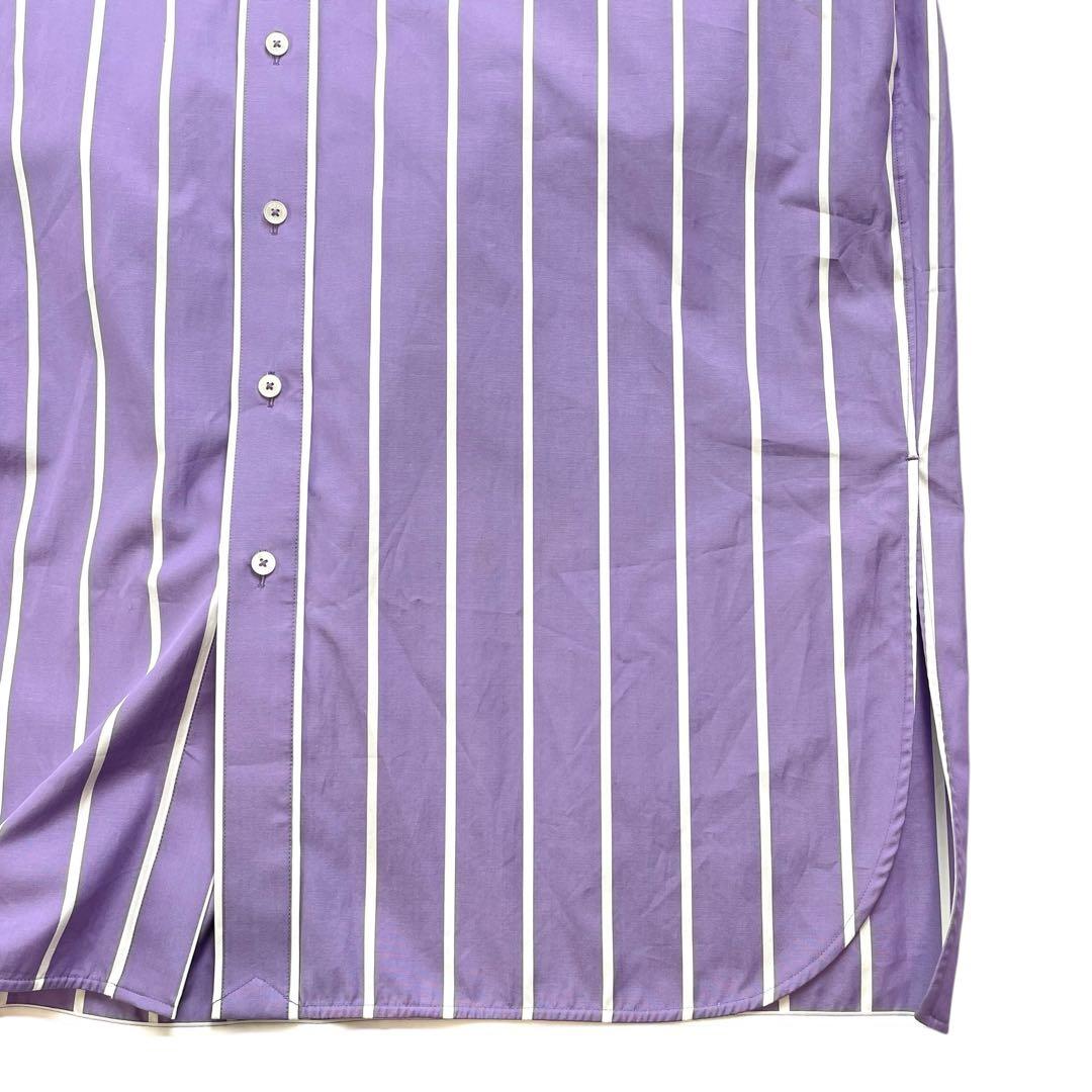 未使用タグ付 TICCA ストライプシャツワンピース SOMELOS パープル