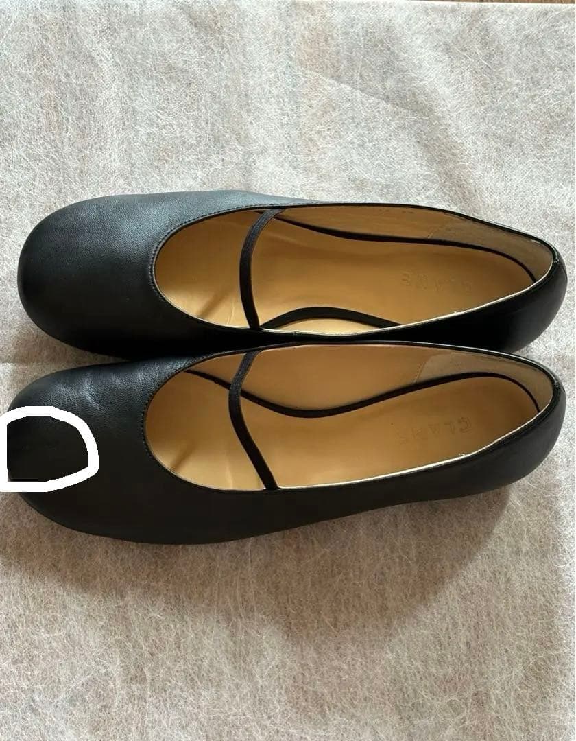 靴 OBLIQUE TOE FLAT SHOES