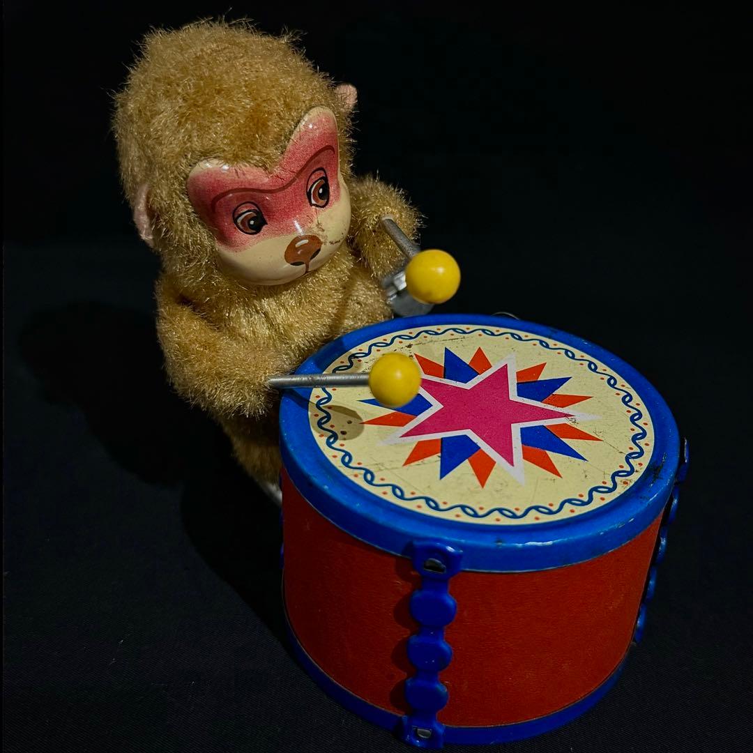 富士プレス 【 モンキー・ザ・ドラマー 】ブリキ玩具 【動作良好】1960年代
