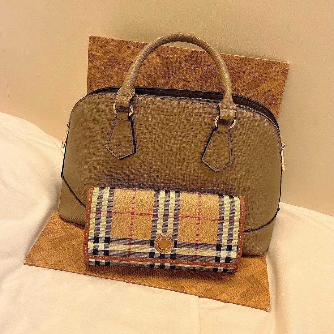 【未使用】バーバリー チェックコンチネンタルウォレット アーカイブベージュ