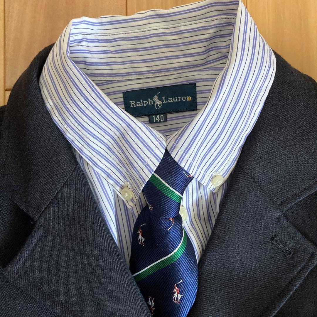 キッズ男の子卒業式入学式フォーマルスーツ140cm 4点セット　ラルフローレン