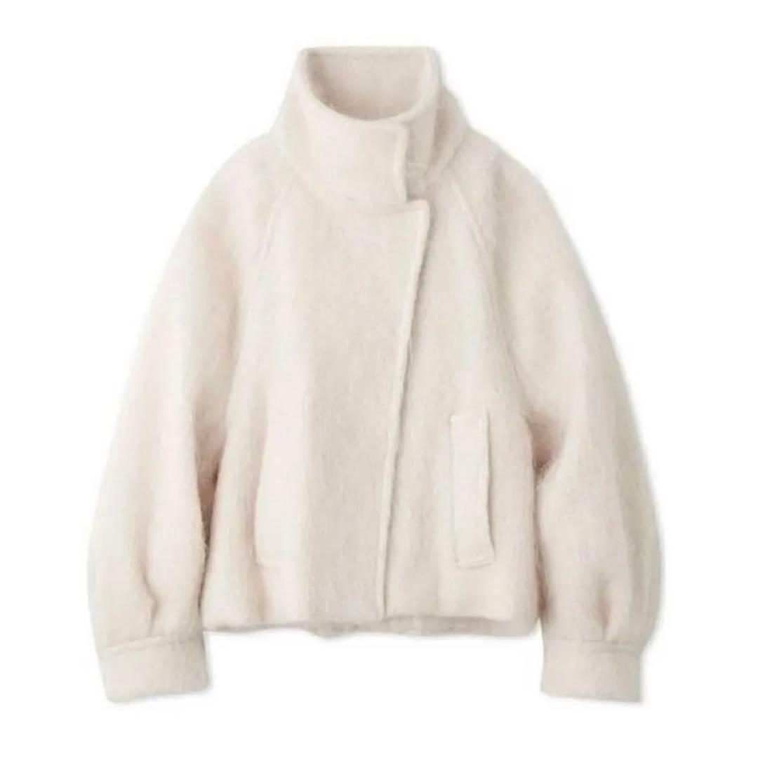 《週末限定お値下げ》【SNIDEL】シャギーミドルブルゾン アイボリー