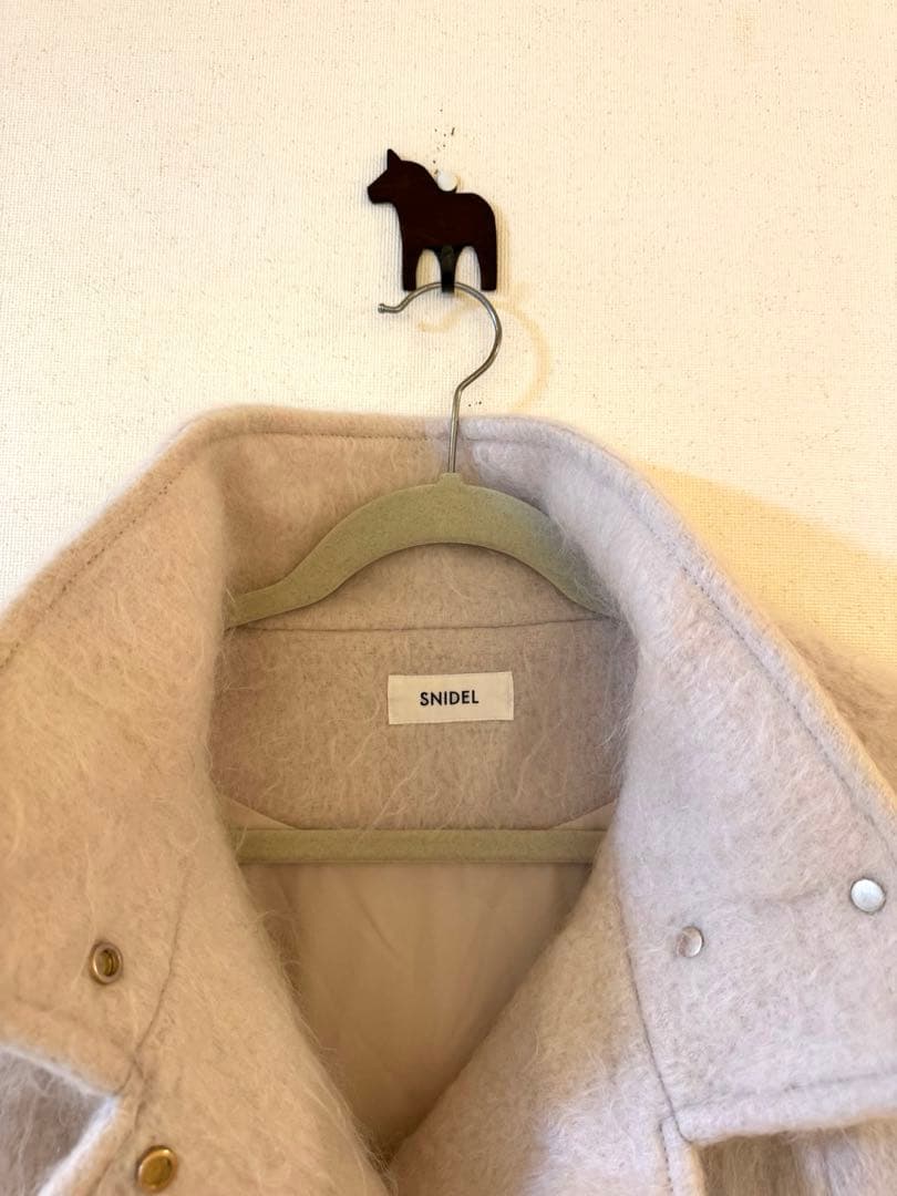 《週末限定お値下げ》【SNIDEL】シャギーミドルブルゾン アイボリー