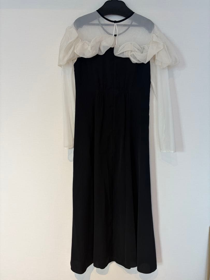 ANDRESD フリルフレアドレス ブラック