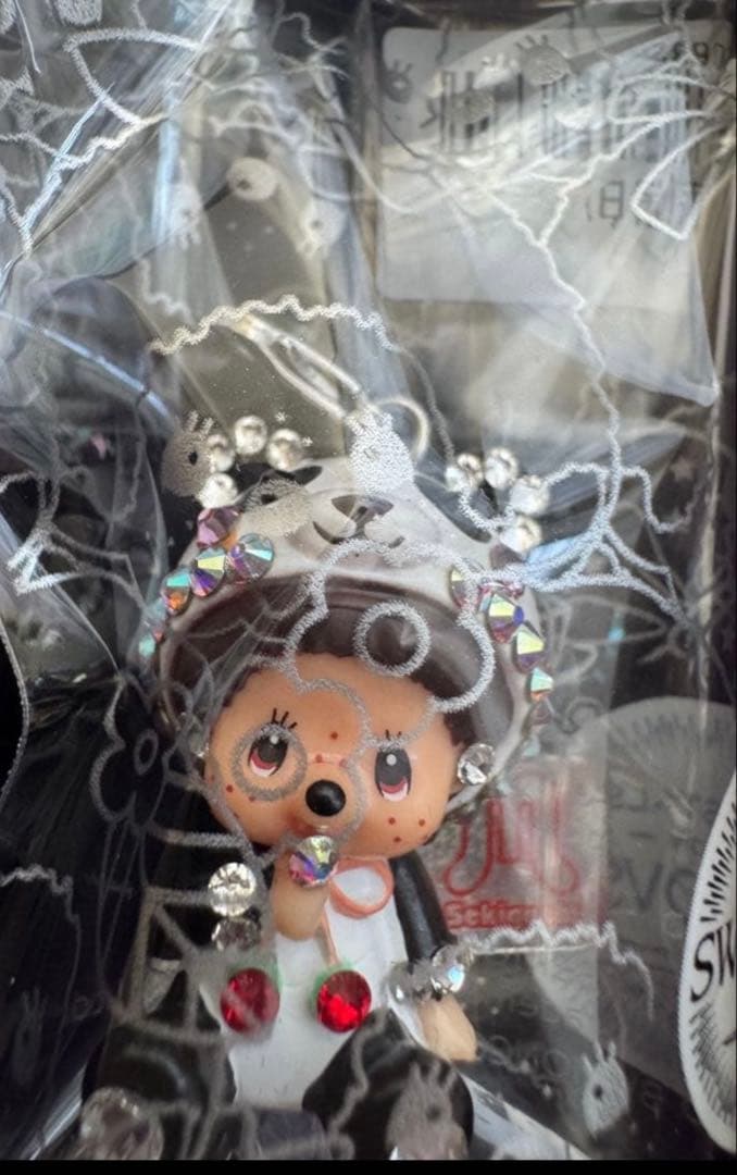 モンチッチ　パンダ　チャーム　スワロフスキークリスタル　ネックレスチャーム